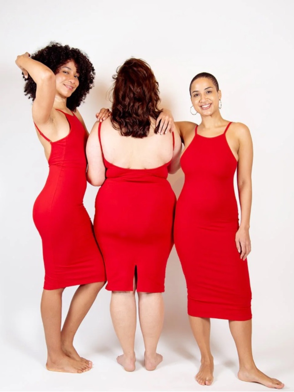 MANNERS LDN Nata Pencil Dress in Pomegranate Red